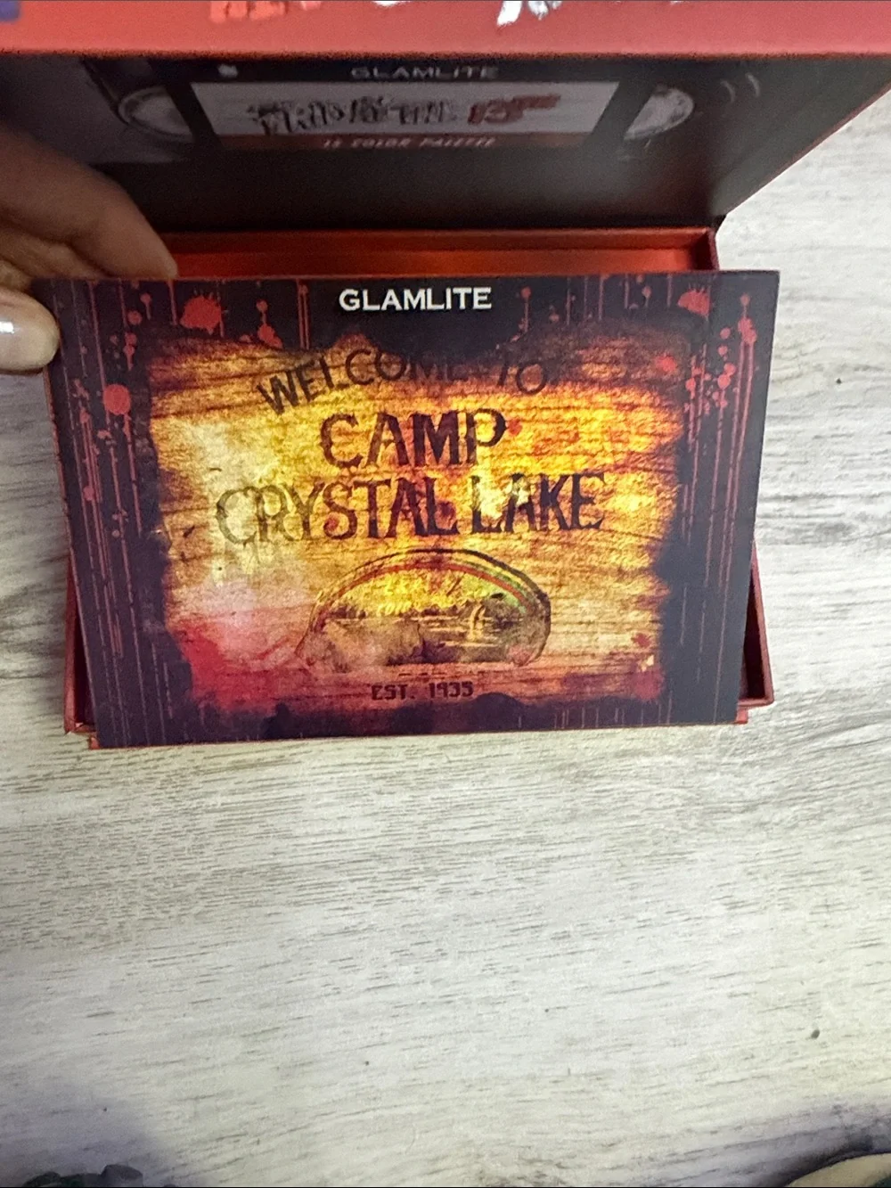 Glamlite Friday the 13th Camp Crystal Lake Eyeshadow Palette - Red